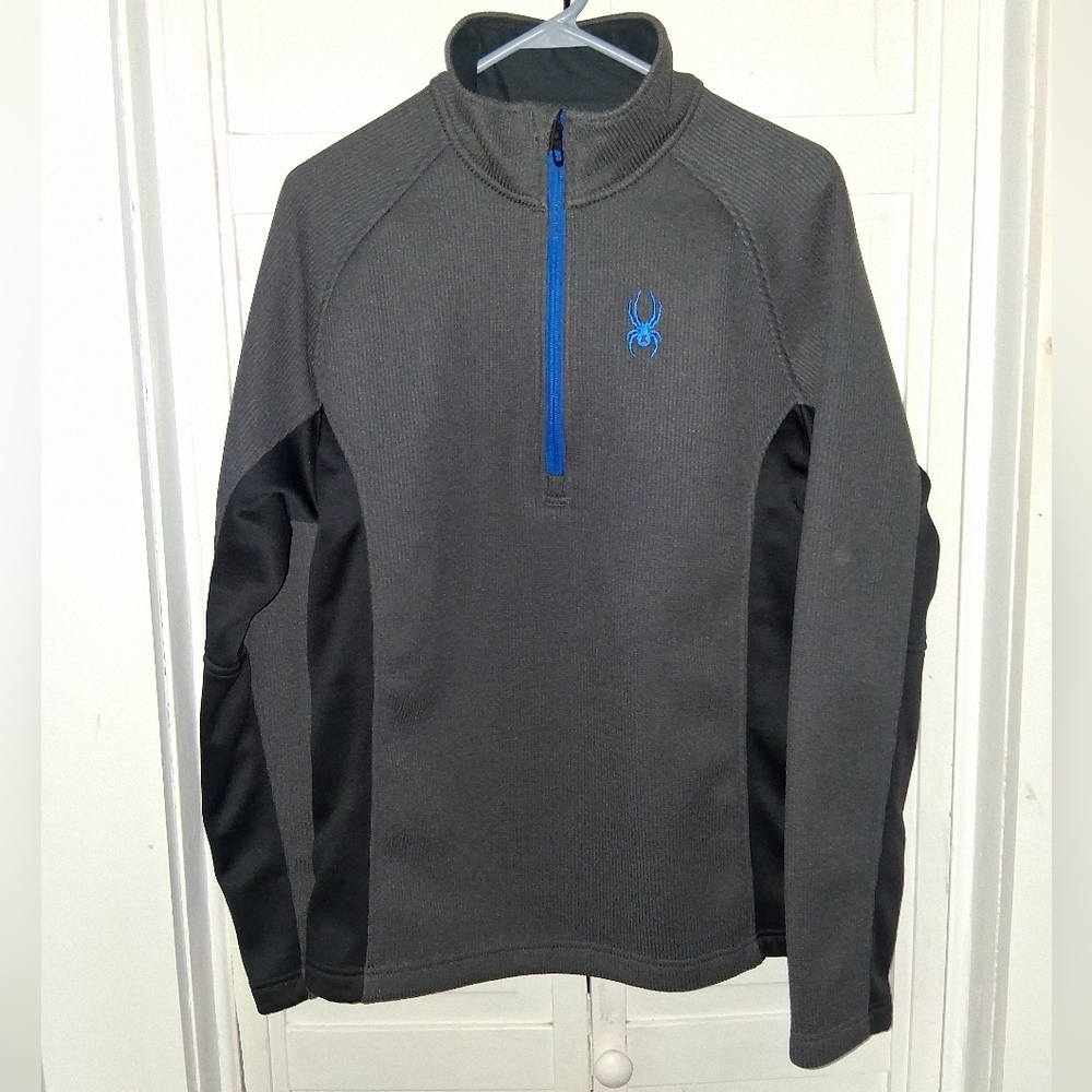 Spyder Men's Gray and Black Sweater